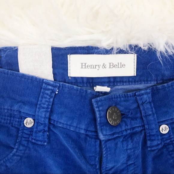 Henry & Belle Royal Blue Fine Wale Skinny Cords - Picture 4 of 5